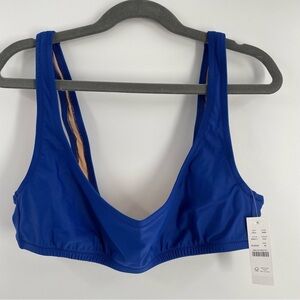 NWT J Crew Heritage Scoop Neck Royal Blue Adjustable Bikini Top Swim Beach S & M